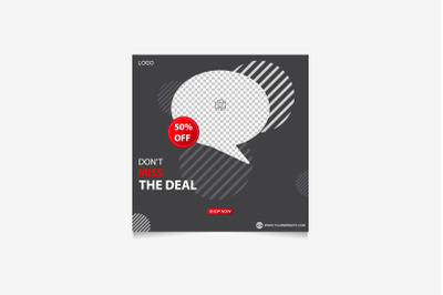 Vector Template Social Media Banner