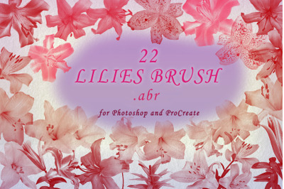 Lily brushes .ABR for Photoshop, ProCreate