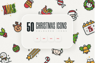 50 Christmas Icons Pack