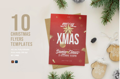 10 Christmas Flyers Templates