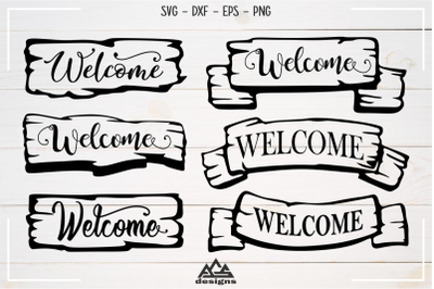 Wooden Welcome Sign Decals Svg Design