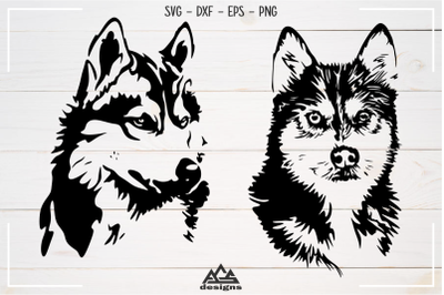 Dog Siberian Husky Svg Design