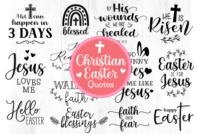 13 Christian Easter Quotes SVG Bundle, Easter svg