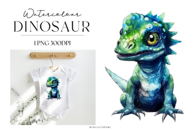 Watercolor Baby Dinosaur PNG Clipart