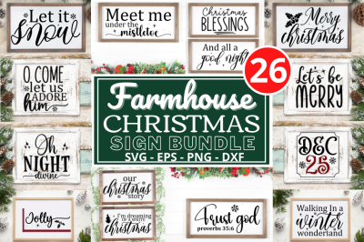 Farmhouse Christmas Sign Bundle