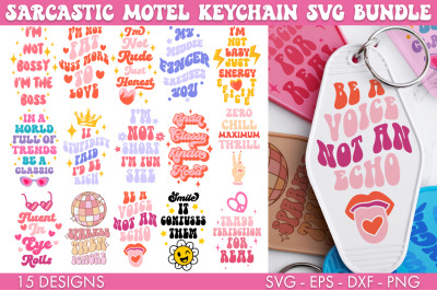 Sarcastic Motel Keychain SVG Bundle Sublimation Cut file