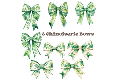 Green Chinoiserie Bows Bundle