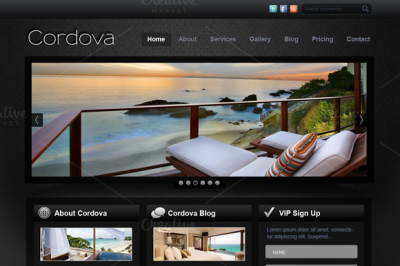 Cordova - PSD Website Template