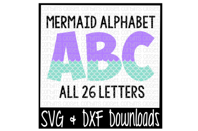 Mermaid Alphabet * Mermaid Pattern Cut File