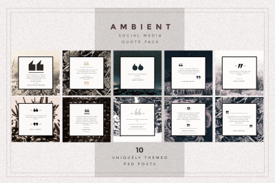 AMBIENT Social media quote pack