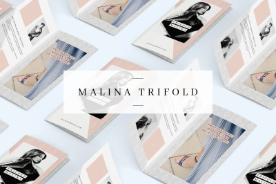 MALINA Trifold Brochure + Pattern