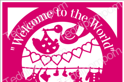 Baby SVG, Welcome to the World Baby Birth Announcement Papercut, SVG  Papercutting, Card Making,
