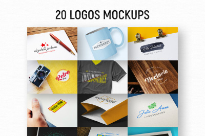 20 Logos Mockups