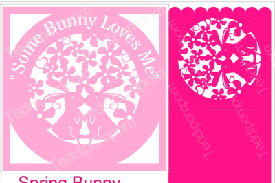 SPRING BUNNY FRAME & CARD SVG