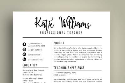Script 3 in 1 Teacher Resume