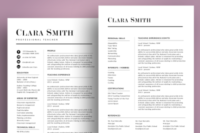 3 in 1 Teacher Resume Template (pptx)