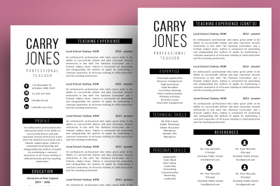 Modern resume cover letter pptx