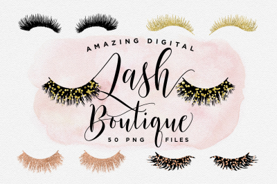 Digital Lash Boutique - Eye Lash Clip Art - Eye Lashes - Eyelashes
