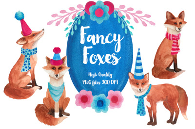 Fancy Foxes Watercolors