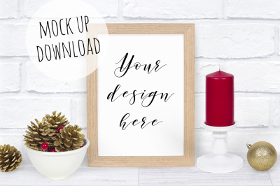 Christmas Frame Mockup Scene