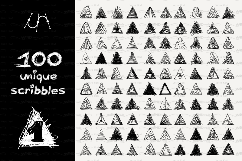 vector-1000-geometric-scribbles