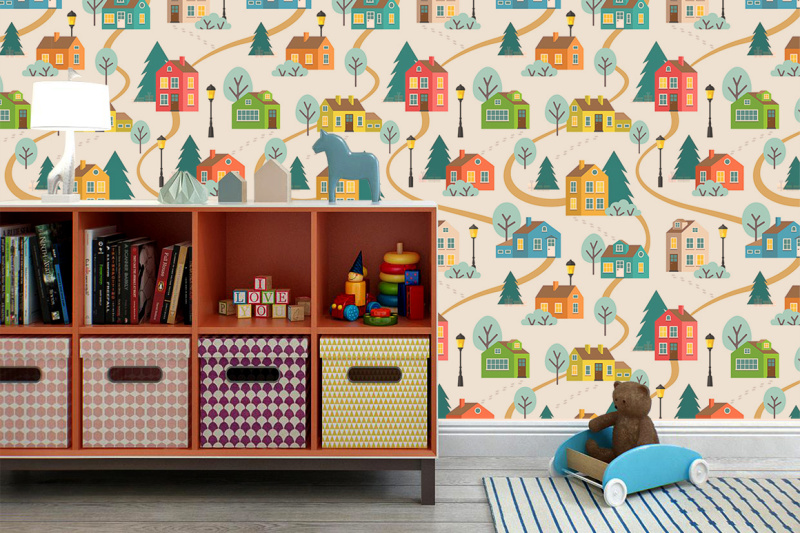 winter-town-vector-seamless-patterns