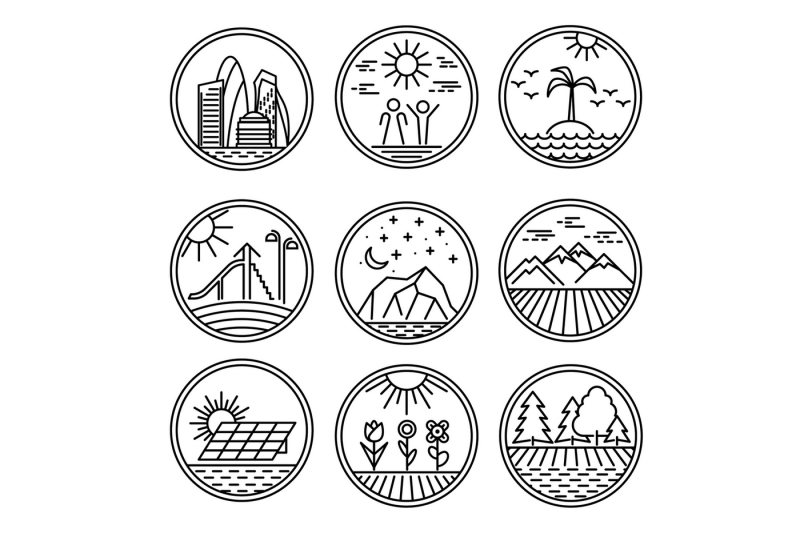 city-line-icons-collection