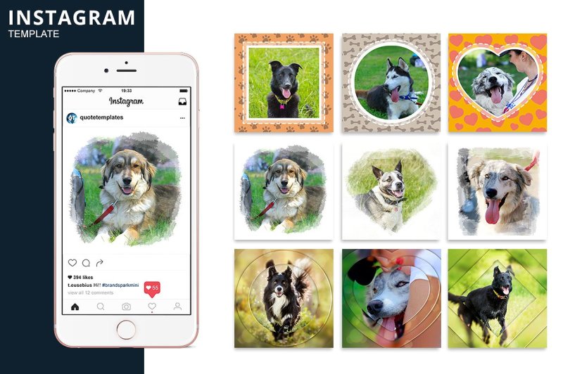 instagram-dog-template