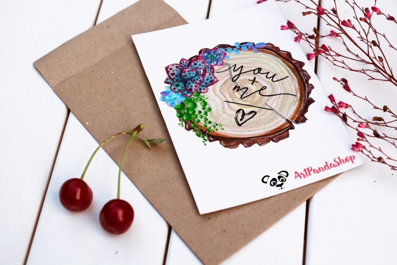 watercolor-clip-art-rustic-cross-section-of-tree-trunk-show