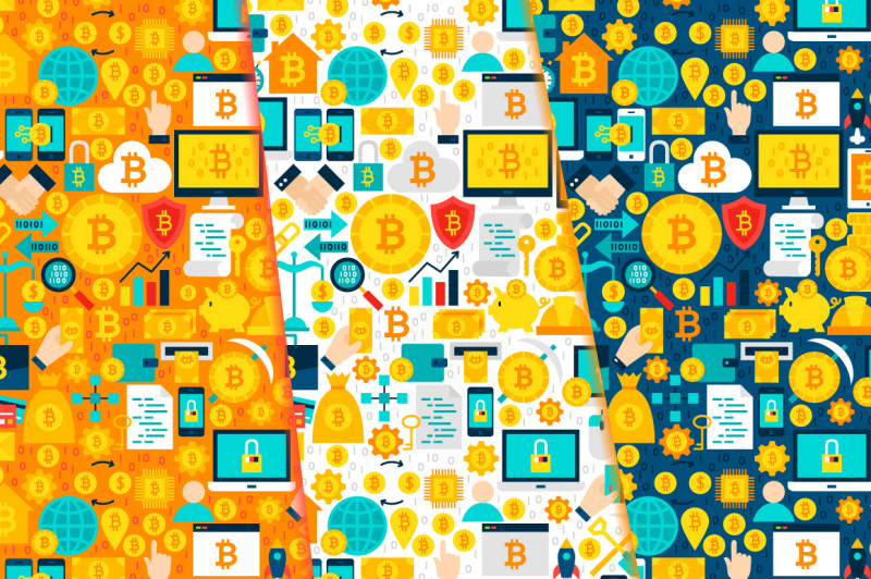 bitcoin-flat-seamless-patterns