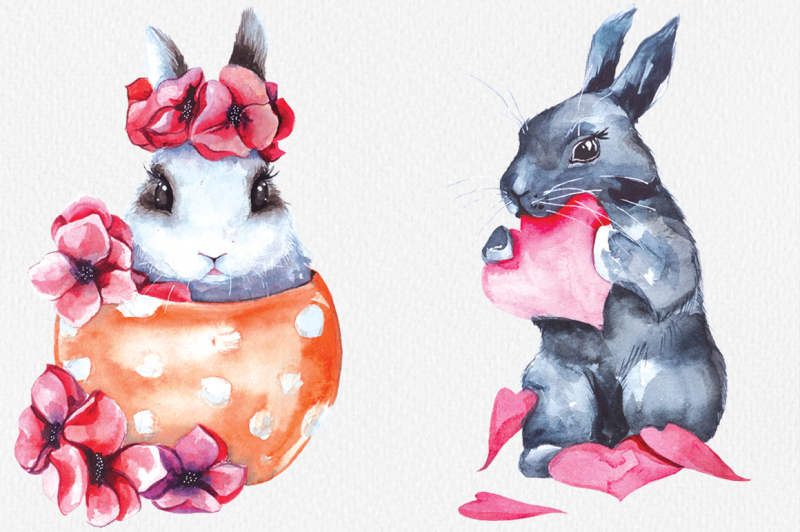 cute-bunny-watercolor-illustrations
