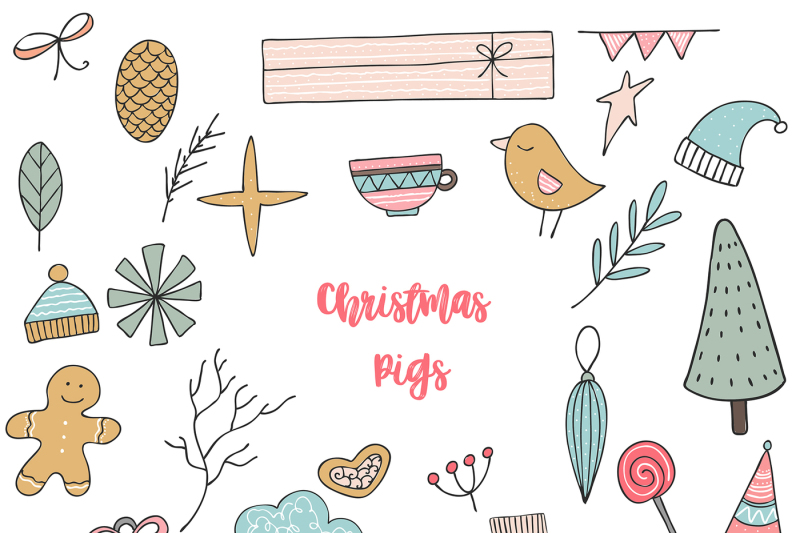christmas-vector-pigs