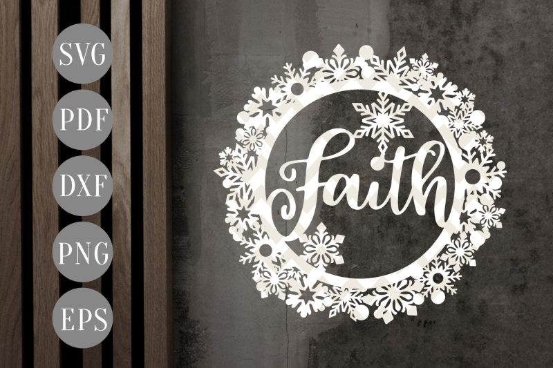 faith-christmas-bauble-svg-xmas-ornament-papercut-template-dxf-pdf