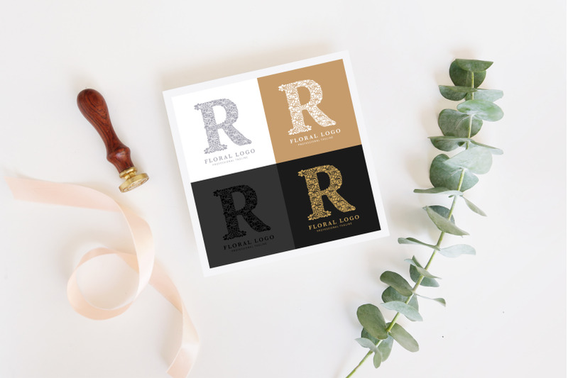 letter-r-floral-logo-template