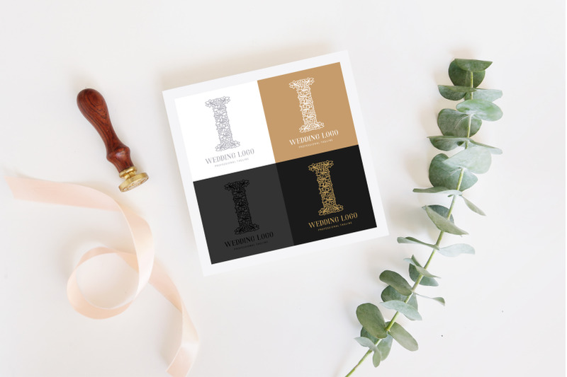 wedding-letter-i-logo-template