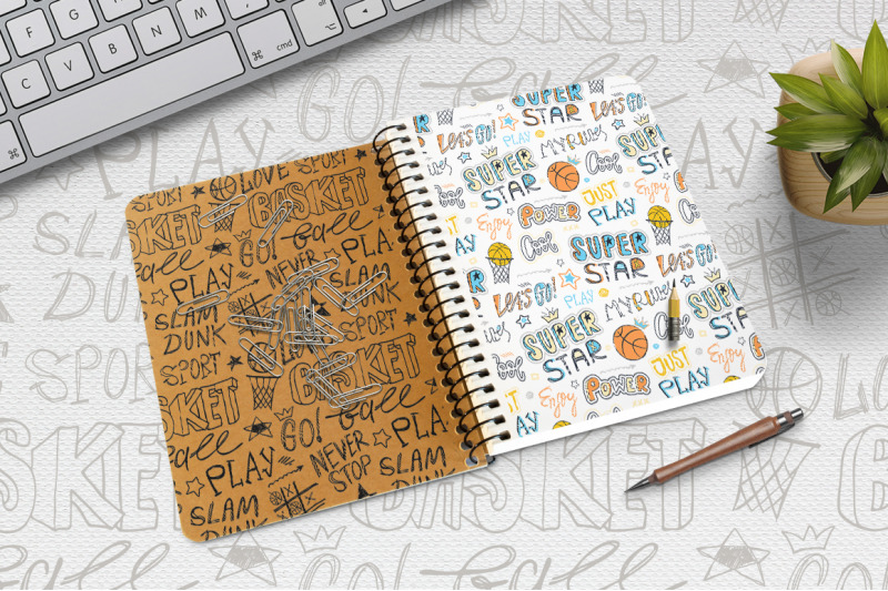 set-sketch-basketball-patterns