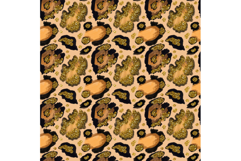 leopard-gold-digital-paper-pack