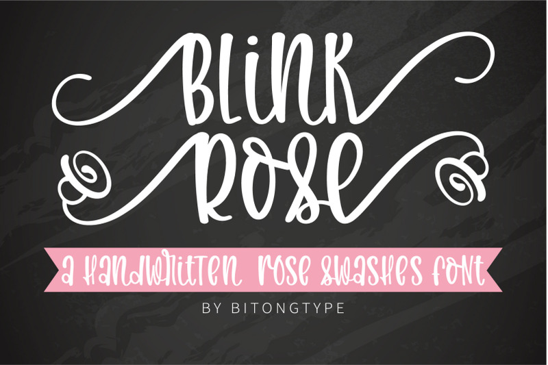blink-rose-a-handwritten-rose-swashes-font