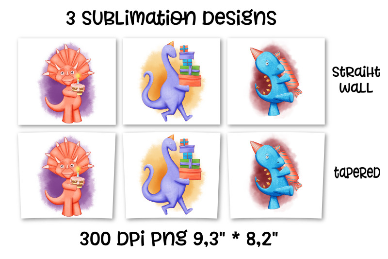 cute-dino-sublimation-design-skinny-tumbler-wrap-design