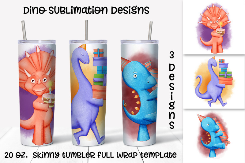 cute-dino-sublimation-design-skinny-tumbler-wrap-design