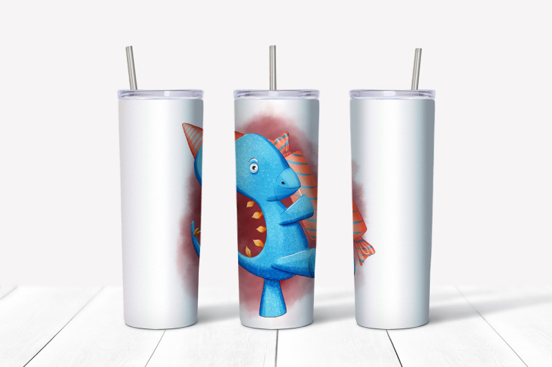 cute-dino-sublimation-design-skinny-tumbler-wrap-design
