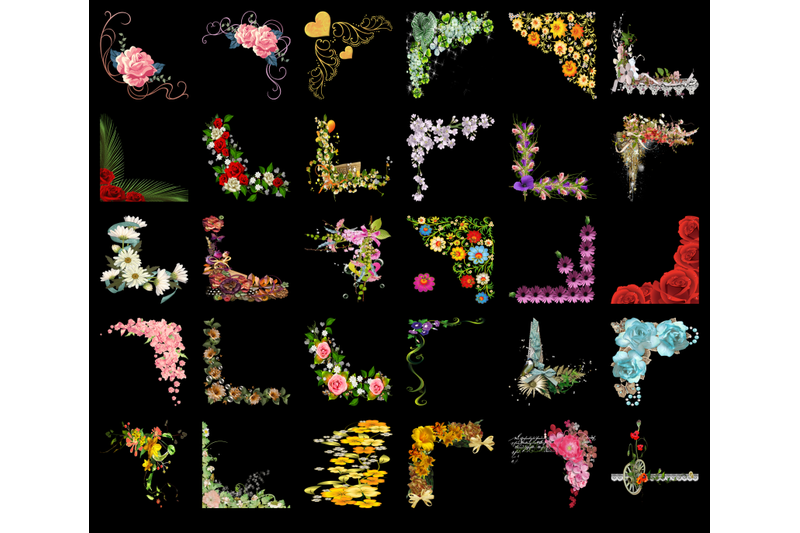 200-flower-corners-amp-borders-transparent-png-photoshop-overlays