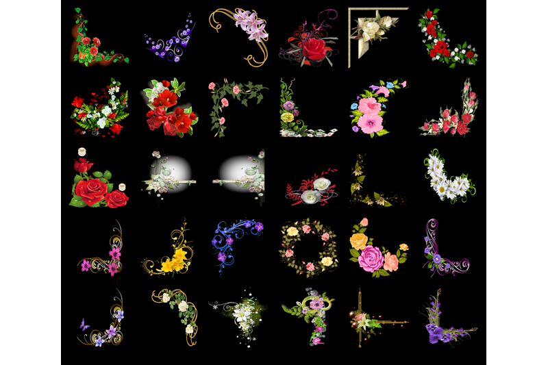 200-flower-corners-amp-borders-transparent-png-photoshop-overlays