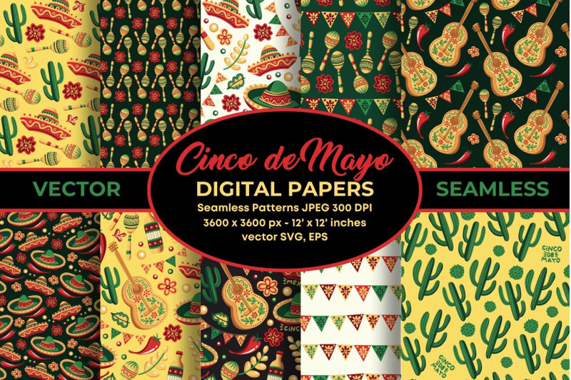 mexican-cinco-de-mayo-seamless-patterns