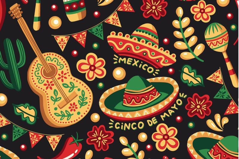 mexican-cinco-de-mayo-seamless-patterns