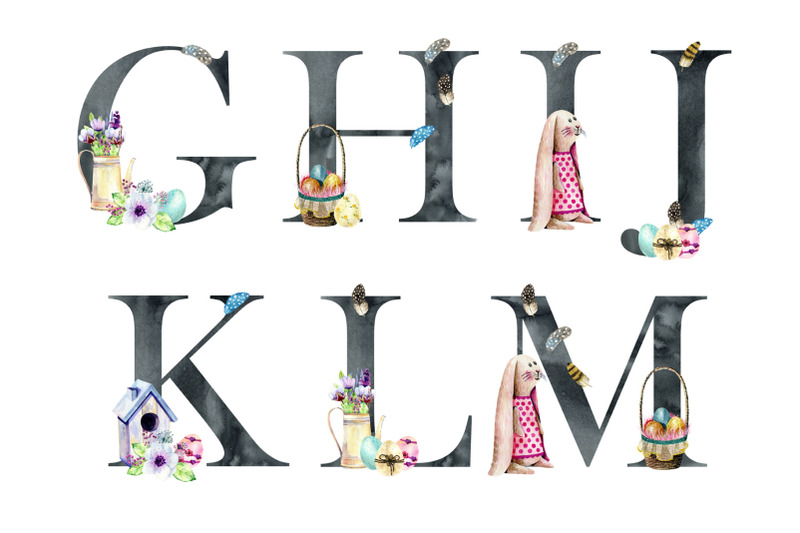 watercolor-easter-black-alphabet