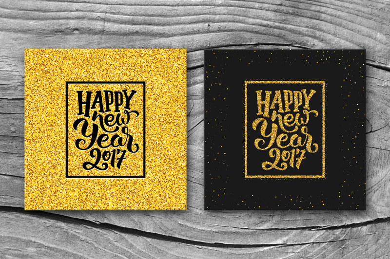 happy-new-year-2017-vector-cards-set
