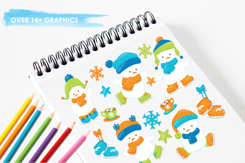 skating-snowbabies-graphics-and-illustrations
