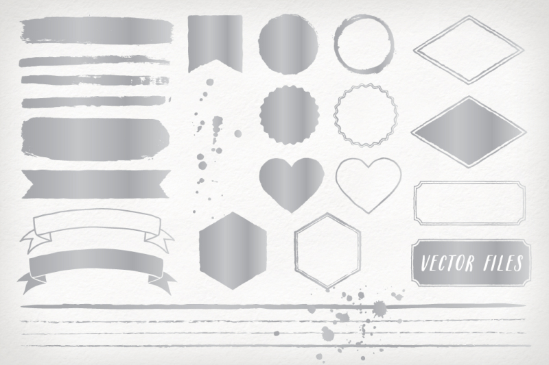 silver-foil-design-elements-and-shapes