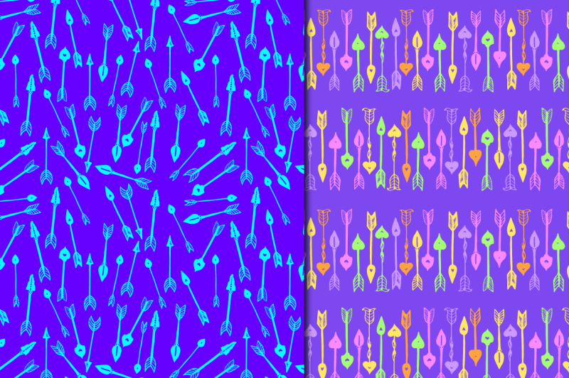 vector-doodle-arrows-and-feathers